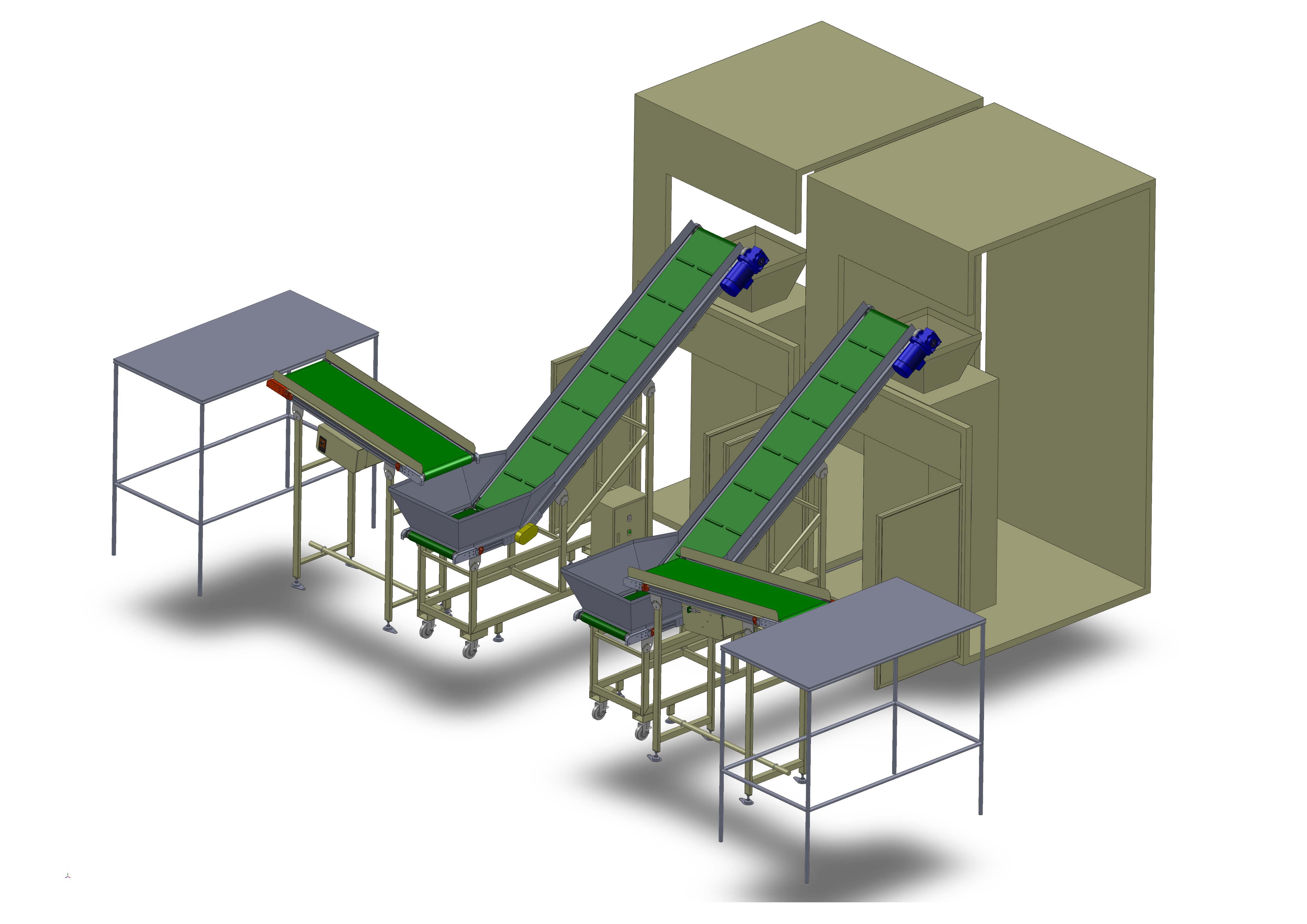 Belt Incline for plastic parts